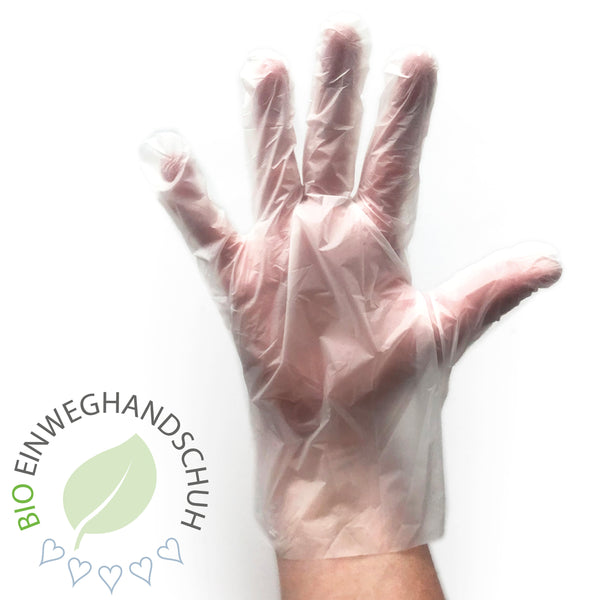 Nachhaltige Bio-Einweghandschuhe PLA (500 Stück) - kompostierbar, PSA, lebensmittelecht