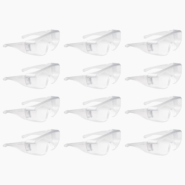 Schutzbrille für Brillenträger geeignet (12er Pack) - Arbeitsschutzbrille EN 166 Made in Germany