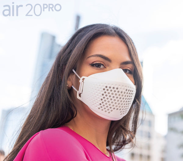 Medizinische Gesichtsmaske air20 PRO white/white (Anti-Brillenbeschlag)