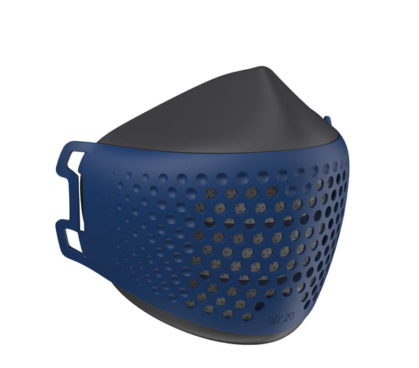 Medizinische Gesichtsmaske air20 PRO dark/blue sea (Anti-Brillenbeschlag)