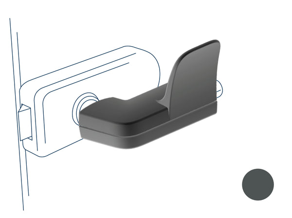 Hygiene Türöffner hugme (schiefergrau) - Set bestehend aus Innen- & Außengriff