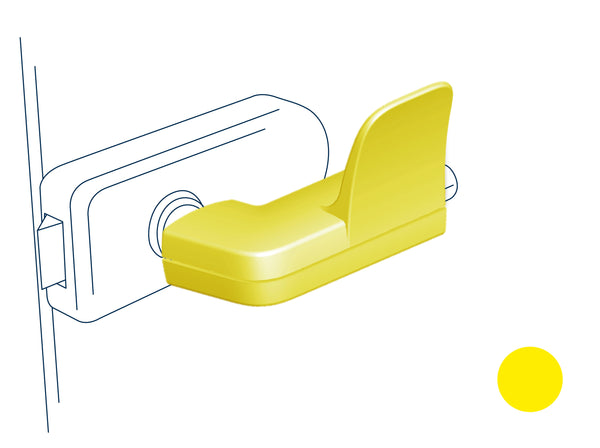 Hygiene Türöffner hugme (schwefelgelb) - Set bestehend aus Innen- & Außengriff