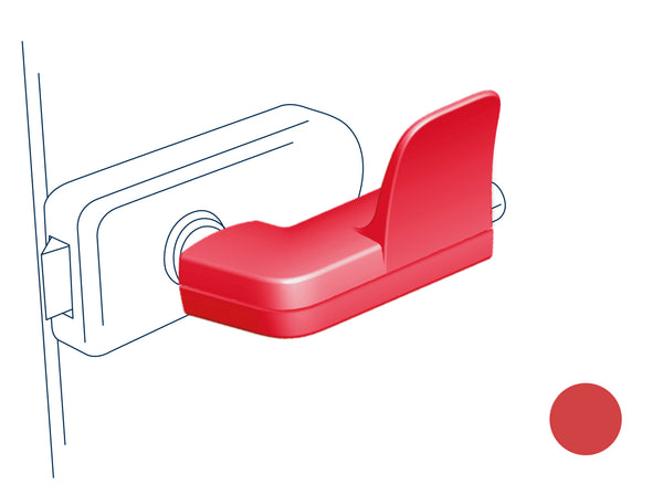 Hygiene Türöffner hugme (erdbeerrot) - Set bestehend aus Innen- & Außengriff