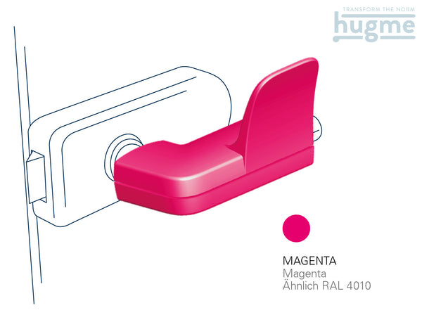 Hygiene Türöffner hugme (magenta) - Set bestehend aus Innen- & Außengriff