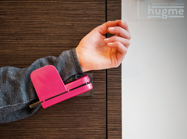 Hygiene Türöffner hugme (magenta) - Set bestehend aus Innen- & Außengriff