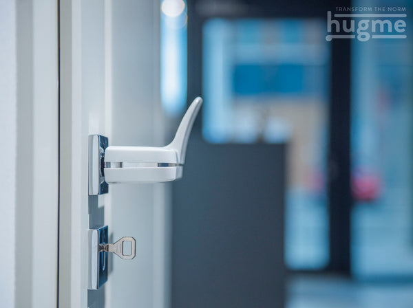 Hygiene Türöffner hugme (weiß) - Set bestehend aus Innen- & Außengriff