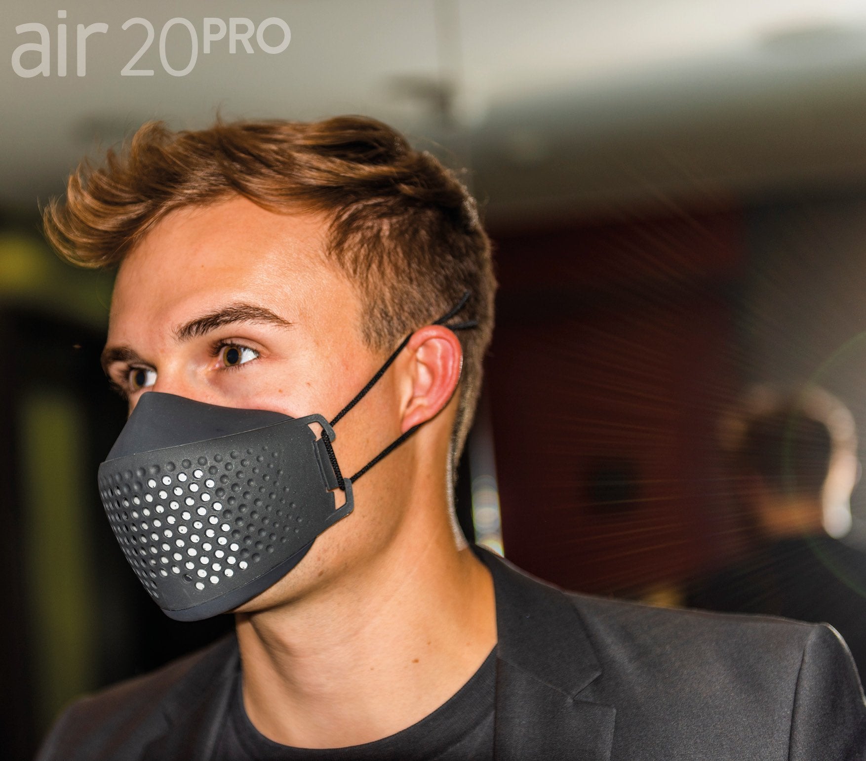 Medizinische Gesichtsmaske air20 PRO dark/anthracite (Anti-Brillenbeschlag)