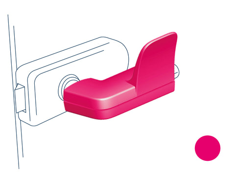 Hygiene Türöffner hugme (magenta) - Set bestehend aus Innen- & Außengriff