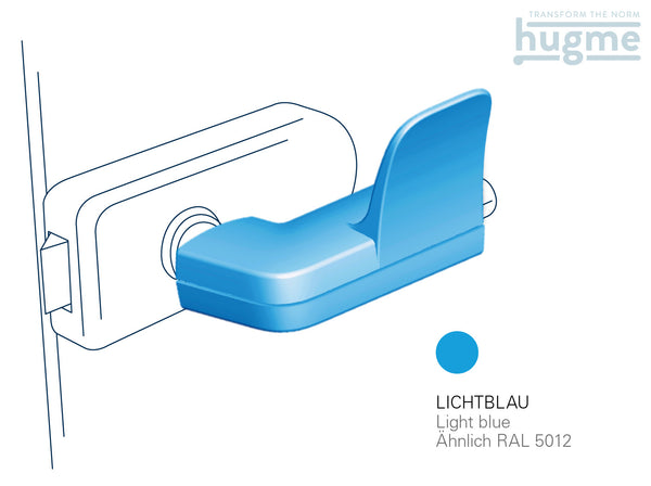 Hygiene Türöffner hugme (lichtblau) - Set bestehend aus Innen- & Außengriff