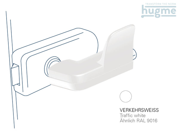 Hygiene Türöffner hugme (weiß) - Set bestehend aus Innen- & Außengriff