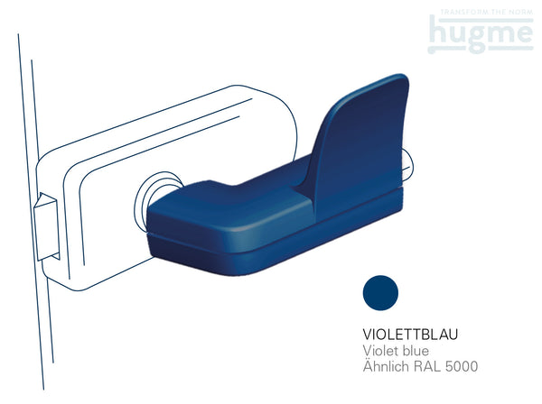 Hygiene Türöffner hugme (violettblau) - Set bestehend aus Innen- & Außengriff