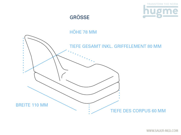 Hygiene Türöffner hugme (weiß) - Set bestehend aus Innen- & Außengriff